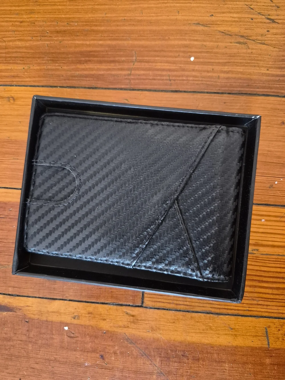 Black Carbon-Texture Men's Wallet - Unbranded